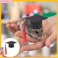 ARI Cute Pet Graduation Cap Pet Graduation Cap Adorable Black Felt Hamster Graduation Hat with Tassel Perfect for Guinea Pigs Hamsters Ideal for Home Parties