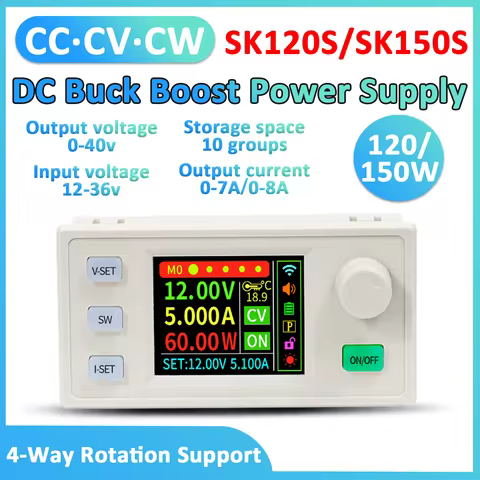 New SK120S/SK150S DCBuck Boost Converter CNC Adjustable Regulated Power Supply Constant Voltage Curr