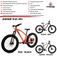 SEPEDA GUNUNG MTB FATBIKE 26 INCH EXOTIC 2658 4.0 AH 18SP HIDROLIK NEW MURAH BARU SURABAYA KREDIT CI