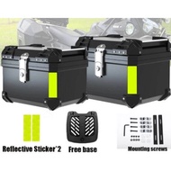 Top Box 38L/45L/55L Universal Box Aluminium Design with Base Plate