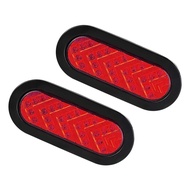 NEW 2Pcs Red LED Car Truck Trailer Oval Side Marker Turn Signal Light Lamp 12-24Vauto parts Car deco