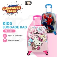 [Clearance]3D Cartoon 18 Inch Kids Luggage Bag Travel Kids Travel Bag Cute Bagasi Budak Beg Luggage 