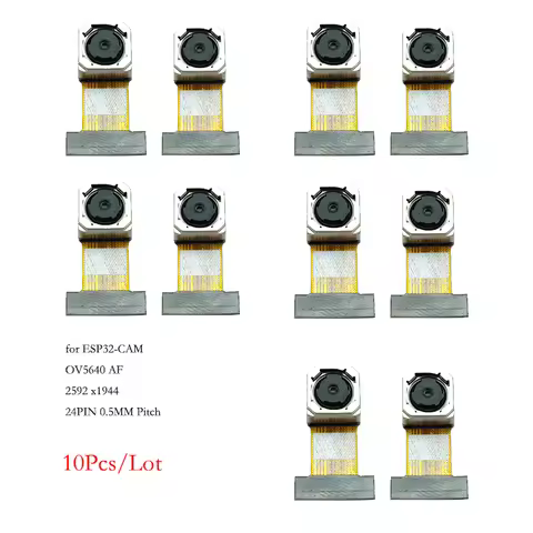 10Pcs/Lot 2592 x1944 OV5640 5MP HD Mipi Camera Module High Definition Autofocus 70° for ESP32-CAM So