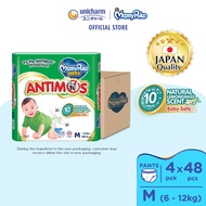 MamyPoko Antimos Pants Baby Diapers M46+2 (4 Packs) (6 - 12kg)