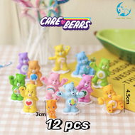 โมเดล ฟิกเกอร์ หมีแคร์แบร์ Care bear 1 เซต 12 ตัว 12 สไตล์ care bears สีที่ต่างกัน วันเกิดของขวัญ ของเล่นเด็ก แท้ ตุ๊กตา ตุ๊กตาแคร์แบร์