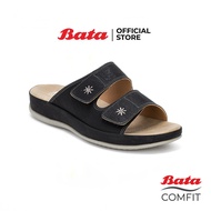 *Best Seller* Bata COMFIT รองเท้าเพื่อสุขภาพ รองเท้าแตะลำลอง รองเท้าสุขภาพ แบบสวม สีดำ รหัส 6616542