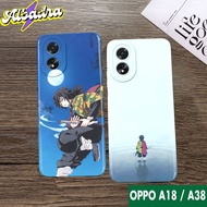 Softcase OPPO A18 - A38 ANIME 2 - Softcase Pro Camera - Casing Hp - Case DEMON SLAYER - Condom Hp - 