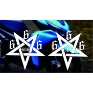 Cool sticker sticker Star 666 sticker cutting