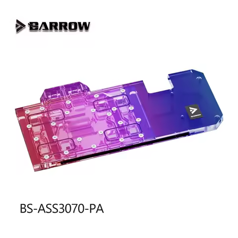 BARROW BS-ASS3070-PA GPU Water Block Use for ASUS ROG STRIX RTX 3070 /3060 TI O8G GAMING /White Grap