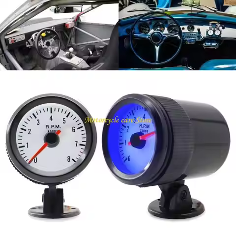 U75F 52mm Meter Tachometer For Motorbike Enthusiasts Precise Monitoring Up To 8000RPM
