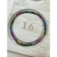 Qizhen Jewelry Natural Top Candy Tourmaline Lucky Fortune Hand Beads Bracelet October Birthstone Mul