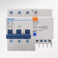 DZ47LE-63 Household Leakage Protection Switch 2P 3P 63A Small Circuit Breaker Protector