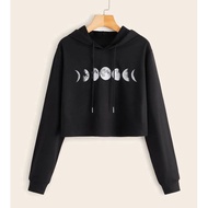 Big SIZE CROP MOON HOODIE JUMBO WOMEN'S HOODIE HOODIE DISTRO BASIC ALL SIZE MOON CROP WOMEN'S JACKET