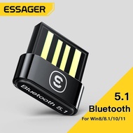 Essager USB Bluetooth 5.1 Adapter Receiver BT5.0 Dongle for PC Wireless Mouse Bluetooth Earphone Headset Speaker Laptop Computer