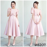 [LUXURY707] VG8207 : เดรสคอกลม ทรงสุภาพ