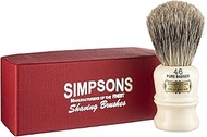 Berkeley 46 Badger Brush- Simpson Shaving Brushes - Faux Ivory Handle (Berkeley 46 Pure)