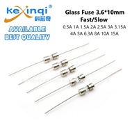 (10pcs) 3.6*10mm Fast/Slow Blow Tube Fuses With Pin 0.5A 1A 1.5A 2A 2.5A 3A 3.15A 4A 5A 6.3A 8A 10A 