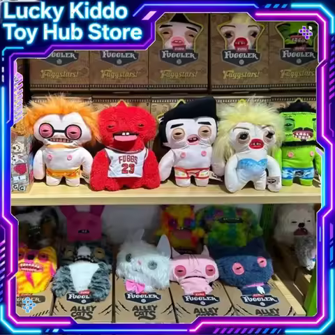 2026 New Genuine Fuggler Fuggstars Series Funny Ugly Monster Plush Toys Collectible Kawaii Dolls Des