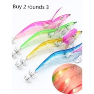 cumi memegang cumi umpan duel ez slim 80mm Buy 2 Rounds 3 Luminous Squid Hook Sea Fishing Lure Bait 