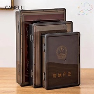 CAMELLI Certificate Storage Box, Plastic A4 A4 File Box,  Dustproof Multifunctional Transparent Data