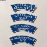 Embroidery Bet Embroidery School Location Size 8x2.8 CM Custom School Name Available in Many Colors 