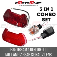 HONDA EX5 DREAM110 FI TAIL ALMP & TAIL LAMP LENS #RED & REAR SIGNAL LAMP #CLEAR EXR DREAM 110 FUEL I