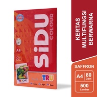 Sidu Saffron Color Photocopy Paper 80 GSM A4 Contents 50 Sheets - SDU CLR 80 A4 240 50