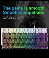 FIREWOLF 87-Key Electronic Competition Game Mechanical Feeling Keyboard Usb Wired Backlight K16