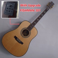 Martin D45 Acoustic Guitar Natural Solid Spruce Top With Upgrade Fishman 301 Microphone Acoustic Pic