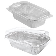 10PCS 4432-P STAR ALUMINIUM FOIL TRAY WITH LID/ DISPOSABLE FOOD CONTAINER/RECTANGLE/BEKAS MAKANAN/BU