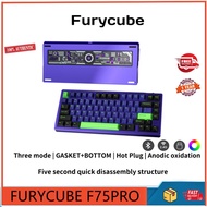 FURYCUBE F75PRO aluminum alloy three mode customized mechanical keyboard