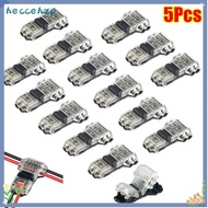 HECCEHZP 1/5Pcs Pluggable Wire Connector, 2 Pin Low Voltage Electrical Cable Crimp, Durable Quick Sp