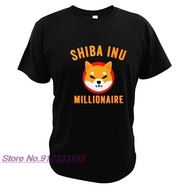 Shiba Inu Millionaire T-shirt SHIB Crypto Funny Virtual Currency Short Sleeve Breathable 100% Cotton