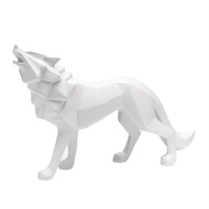 Wolf Statue Animal Figurine Sculpture Living Study Room Bedroom Decor Home Table Interior Decoration