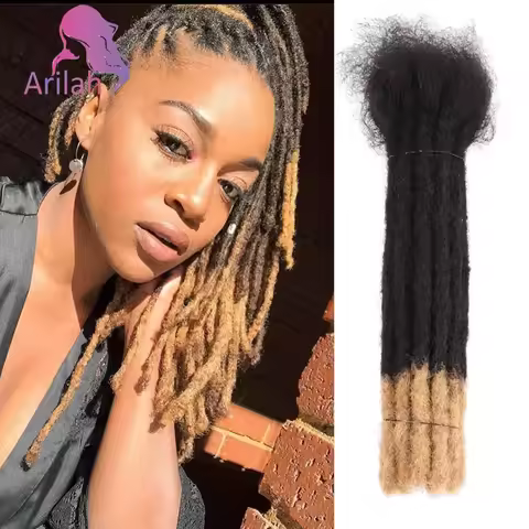 0.6cm Human Hair Dreadlock Extensions T1B/27/30/99j Loc Extensions Human Hair Permanent Loc Extensio
