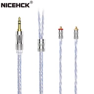 NiceHCK C24-1 Replace Earphone Wire 24 Core Silver Plated Copper Cable 3.5mm/2.5mm/4.4mm MMCX/NX7/QDC/0.78 2Pin for LZ A7 EBX21
