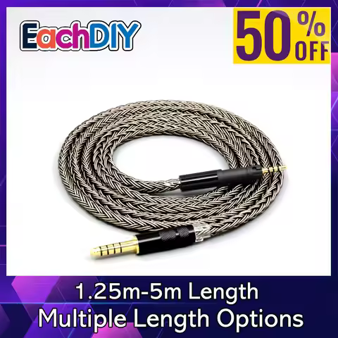 16 Core Grey Silver Plated Earphone Cable For Sennheiser HD599 HD569 HD 560S HD559 hd560s LN008833