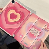 เคสไอแพด Gen9 Air6 Air5 gen10 Case pink heart แจ็คเก็ตลง ช่องใส่ปากกา ipad Pro 2021 เคสไอแพด air4 case iPad air3 gen8 gen6 gen7