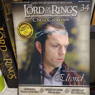 LORD OF THE RINGS CHESS COLLECTION - ISSUE 34 WHITE KING ELROND MAGAZINE ONLY LOT HF8710#3243