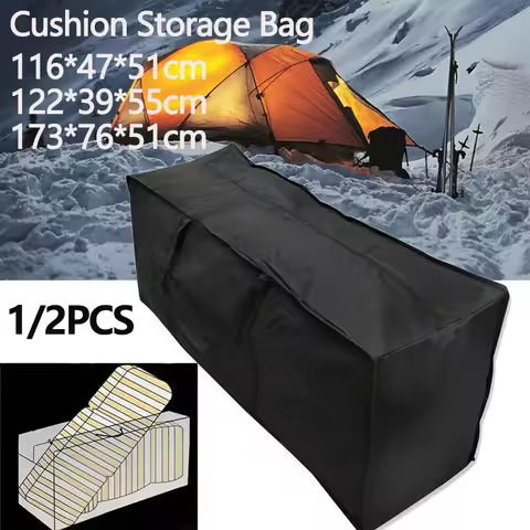 1/2PCS Garden Furniture Cushion Storage Bag Waterproof Anti-UV Rectangle Rip Proof 210D Oxford Fabri