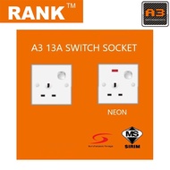 RANK A3 SEIRES 1 GANG 13A SWITCH SOCKET