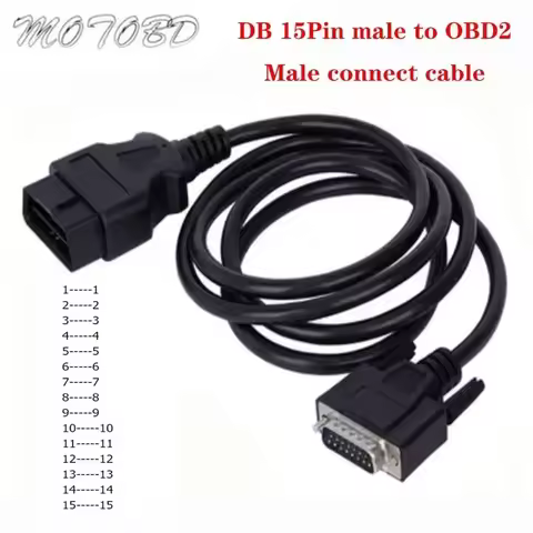 Hot 150CM OBD 2 OBD2 Male To DB15 Male OBDII OBD II Cable Suit for FG TECH V54 Main Cable Car Connec