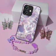 HP GANTUNGAN Glass Softcase + Hanging Strap Latest Oppo A5ihp Phone Case Camera Protector Protect [L