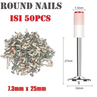 50 PCS CONCRETE STAMPSET NAILS 7.3MM X 25MM MINI WASHER NAILS RAMSET 7.3MM