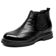 GIRAFFE x GOG Height Increasing Shoes Calf Leather Ankle Boots Formal Winter Shoes 6.5cm