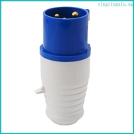 YIN 16 Amp 3 Pin Industrial Plug 220-250V Weatherproof IP44 2P+E 3Phase 16A