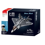 Sluban Model Bricks Jet Plane J-35S Stealth Aircraft Metal Coating Version M38-B1186 - Dino Mart