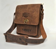Tas Selempang Kulit Pria Original LV25 Kulit Asli - Tas Selempang Model Terbaru 100% Kulit Sapi Asli