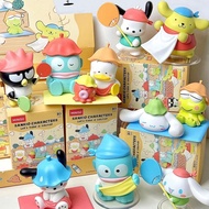 Sanrio 1PC "ไปซาวน่ากันเถอะ!" กล่องสุ่มลายตัวการ์ตูน โมเดลตัวการ์ตูน ฟิกเกอร์ PVC ปอมปอมปูริน ซินนาม