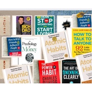 Buku Pembangunan Diri -Atomic Habit, Psychology of Money, How to Win Friends, How to talk to Anyone 